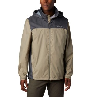 Beige Men's Columbia Glennaker Lake Rain Jacket | GBRYL-9341