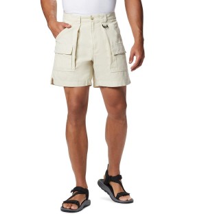 Beige Men's Columbia PFG Brewha II Shorts | SBXVL-5714