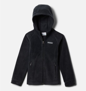 Black Kids' Columbia Benton Springs II Hooded Fleece Jacket | QJENL-0723