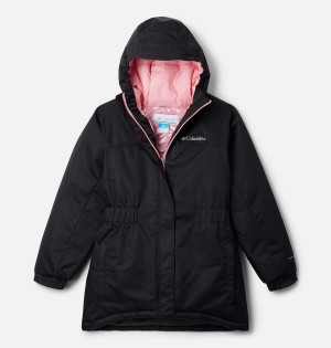 Black Kids' Columbia Hikebound Long Insulated Jacket | XYNDE-4627