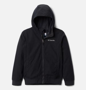 Black Kids' Columbia Loma Vista Hooded Jacket | MCXBW-5890