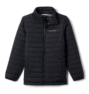 Black Kids' Columbia Powder Lite Jacket | WEMTH-2971