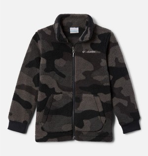 Black Kids' Columbia Rugged Ridge II Full Zip Sherpa Jacket | YGSRW-0419