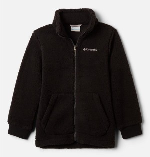 Black Kids' Columbia Rugged Ridge II Full Zip Sherpa Jacket | QXELV-9108