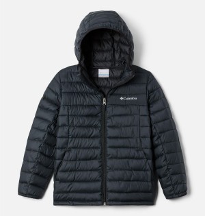 Black Kids' Columbia Silver Falls Hooded Jacket | PKVZB-2056