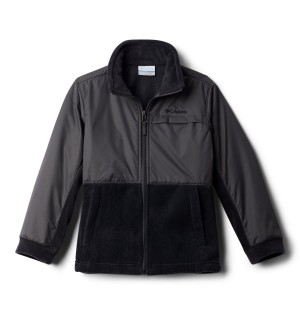 Black Kids' Columbia Steens Mountain Overlay Fleece Jacket | ZXKTA-9402