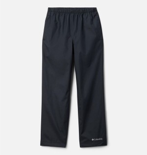 Black Kids' Columbia Trail Adventure Rain Pants | MIBRK-6819