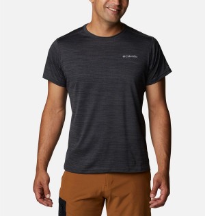 Black Men's Columbia Alpine Chill Zero Short Sleeve Crew T-Shirt | UFMJI-6579