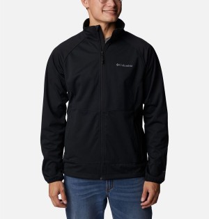 Black Men's Columbia Canyon Meadows Softshell Jackets | WCKYT-7519