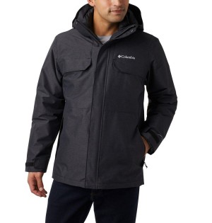 Black Men's Columbia Cloverdale Interchange 3 In 1 Jackets | ICXPK-3954