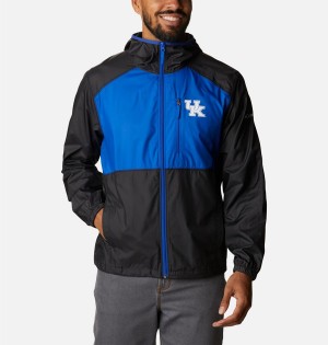 Black Men's Columbia Collegiate Flash Forward Jacket - Kentucky Windbreaker | MQXJE-9587