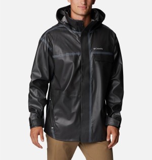 Black Men's Columbia Coral Ridge OutDry Extreme Rain Jacket | HXRID-2795