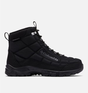 Black Men's Columbia Firecamp Boot Hiking Shoes | TEFMV-0294