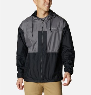 Black Men's Columbia Flash Challenger Lined Windbreaker | RZPKI-6372