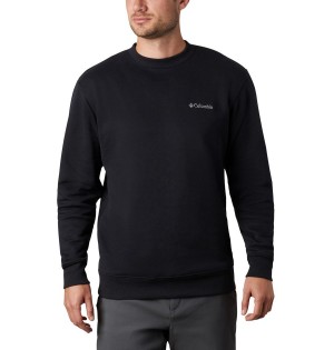 Black Men's Columbia Hart Mountain II Crew Sweatshirt | WQFJH-6480