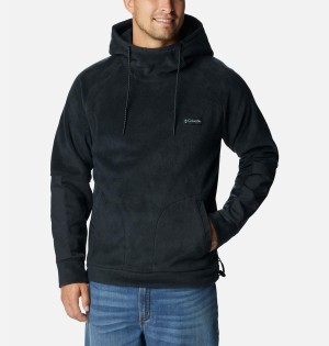 Black Men's Columbia Hunterdon Fleece Hoodie | BKZEM-8142