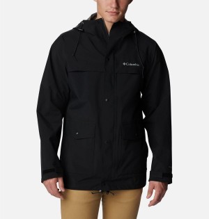 Black Men's Columbia Ibex II Shell Rain Jacket | LMVAY-1394