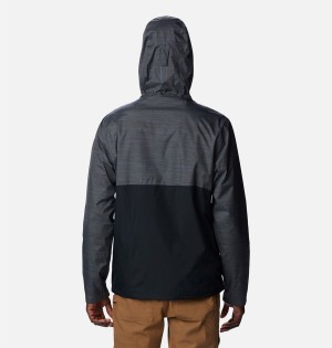 Black Men's Columbia Inner Limits II Rain Jacket | EHYDZ-9437