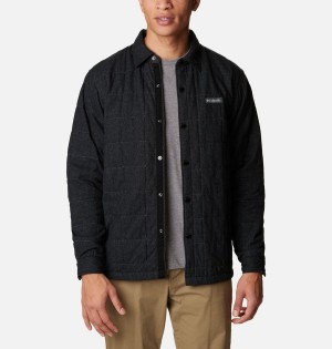 Black Men's Columbia Landroamer Quilted Jacket Shirt | JARSY-3845