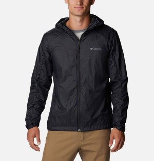 Black Men's Columbia Loop Trail Windbreaker | GLPIU-1735