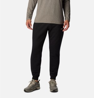 Black Men's Columbia Marble Canyon Heavyweight Fleece Pants | NXKIF-4082