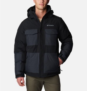 Black Men's Columbia Marquam Peak Fusion Insulated Puffer Jacket | QMZDO-6259