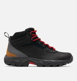 Black Men's Columbia Newton Ridge Plus II Waterproof Boot Hiking Shoes | BMKFQ-6407