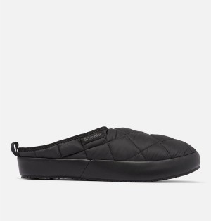 Black Men's Columbia Omni Heat Lazy Bend Camper Slippers | IZWYU-7915