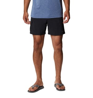 Black Men's Columbia PFG Bahama Shorts | JDFPX-9360