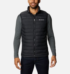 Black Men's Columbia Powder Lite Vest | PWQGS-6720