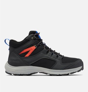 Black Men's Columbia Re-Peak Mid Hiking Shoes | JIXAN-0921