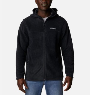 Black Men's Columbia Steens Mountain Full Zip Hoodie Fleece Jacket | QOZDB-5826