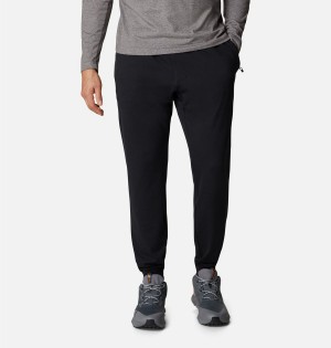 Black Men's Columbia Tech Trail Knit Joggers Pants | FKHYA-5724