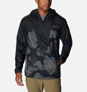 Black Men's Columbia Trail Traveler Windbreaker | QTRXW-6035