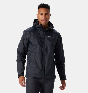 Black Men's Columbia Watertight II Rain Jacket | KRZLD-3028