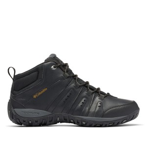 Black Men's Columbia Woodburn II Waterproof Omni Heat Hiking Shoes | ZENHQ-8291