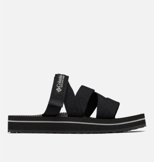 Black Women's Columbia Alava Slide Sandals | NJMTB-4280