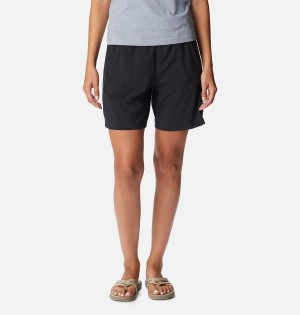 Black Women's Columbia Anytime Flex Shorts | XVSWC-7862