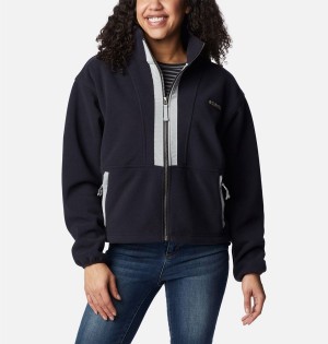 Black Women's Columbia Backbowl Remastered Fleece Jacket | DJIHA-1602