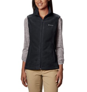 Black Women's Columbia Benton Springs Fleece Vest | URIGO-6042