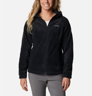 Black Women's Columbia Benton Springs Full Zip Hoodie Fleece Jacket | CDVAF-7254