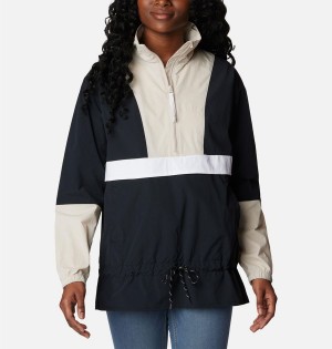 Black Women's Columbia Boundless Trek Anorak Windbreaker | GEMNZ-6915