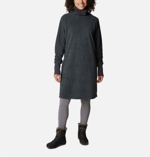 Black Women's Columbia Boundless Trek Fleece Dress | IHAMR-7015