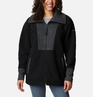 Black Women's Columbia Boundless Trek Full Zip Fleece Jacket | OXMCE-7830