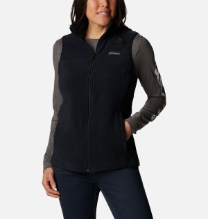 Black Women's Columbia Castle Dale Fleece Vest | NPURI-1574