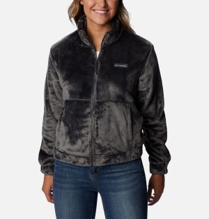 Black Women's Columbia Fireside Full Zip Fleece Jacket | SHZRY-6318