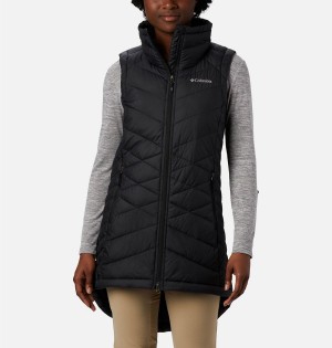 Black Women's Columbia Heavenly Long Vest | PBMNF-8960