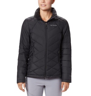 Black Women's Columbia Heavenly Puffer Jacket | GOUSK-2536