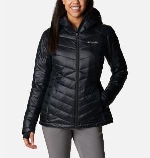 Black Women's Columbia Joy Peak Insulated Hooded Puffer Jacket | BKXLP-3172