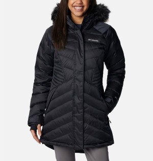 Black Women's Columbia Lay D III Mid Puffer Jacket | QYAKM-3207